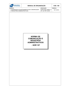 norma de comunicação e registros administrativos - nor 107