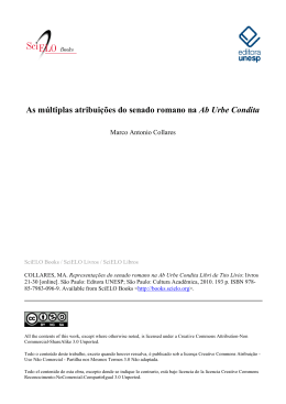 As m&uacute;ltiplas atribui&ccedil;&otilde;es do senado romano na Ab