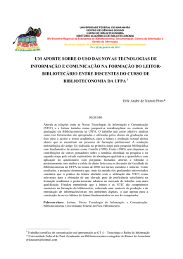 um aporte sobre o uso das novas tecnologias de informação e