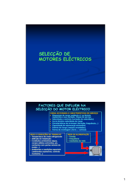 SELEC&Ccedil;&Atilde;O DE MOTORES EL&Eacute;CTRICOS
