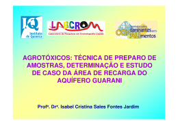 AGROT&Oacute;XICOS: T&Eacute;CNICA DE PREPARO DE AMOSTRAS