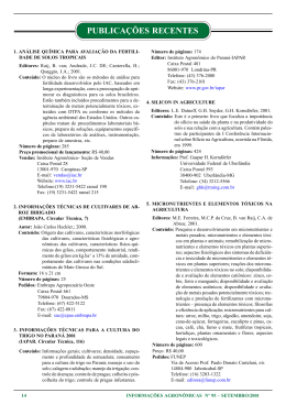 PUBLICA&Ccedil;&Otilde;ES RECENTES