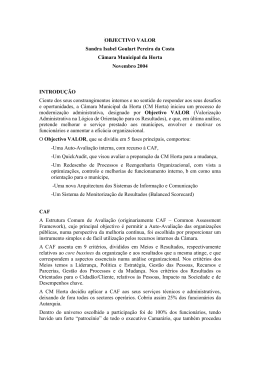 OBJECTIVO VALOR Sandra Isabel Goulart Pereira da Costa