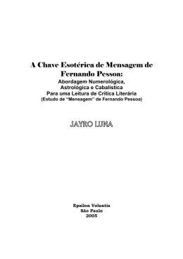A chave esot&eacute;rica da Mensagem
