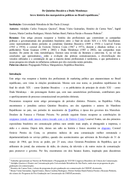 De Quintino Bocai&uacute;va a Duda Mendon&ccedil;a: breve hist&oacute;ria