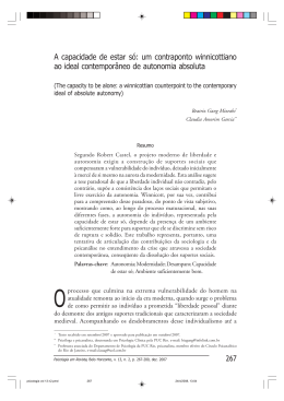 A capacidade de estar s&oacute;