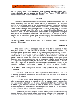 LOPES, Sílvia da Silva. Consciência para estar presente: os