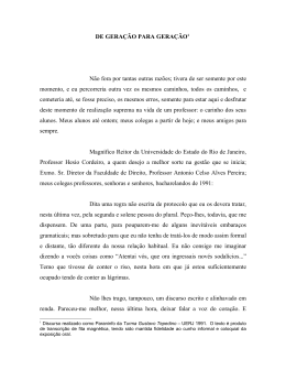 de gera&ccedil;&atilde;o para gera&ccedil;ao