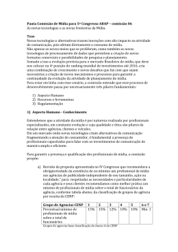Pauta Comissão de Mídia para 5o Congresso ABAP