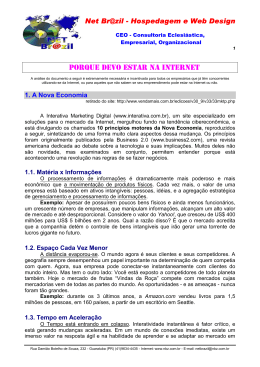 Porque devo estar na INTERNET