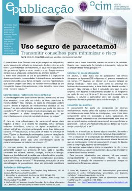 CIM e-Publicações - Uso seguro de paracetamol