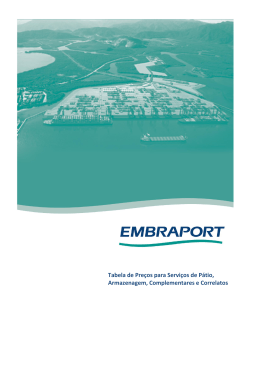 Servi&ccedil;os de P&aacute;tio, Armazenagem e Correlatos