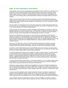 Artigo - Os v&aacute;rios interessados na carne brasileira
