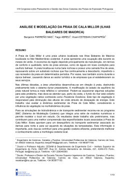 An&aacute;lise e modela&ccedil;&atilde;o da praia de Cala Millor