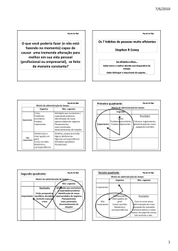 7/6/2010 1 O que voc&ecirc; poderia fazer (e n&atilde;o est&aacute; fazendo no