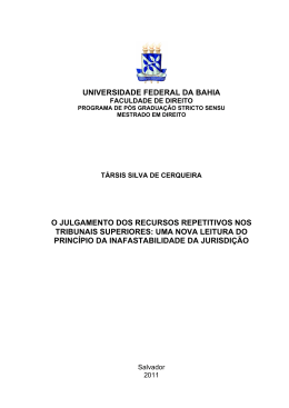 universidade federal da bahia o julgamento dos recursos