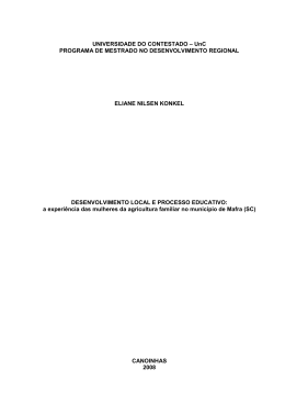 desenvolvimento local e processo educativo
