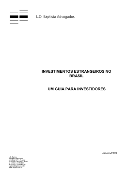 Investimentos Estrangeiros no Brasil 2009 - LO Baptista