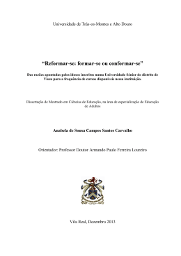 &ldquo;Reformar-se: formar-se ou conformar-se&rdquo;