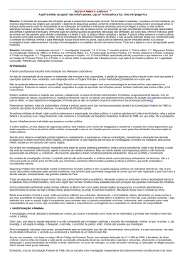 a militar na apura? das infra?s penais, cuja a? ?e