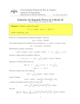 Segunda Prova - Instituto de Matem&aacute;tica