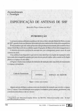 Especifica&ccedil;&atilde;o de Antenas de SHF Marcello Pra&ccedil;a Gomes da Silva.