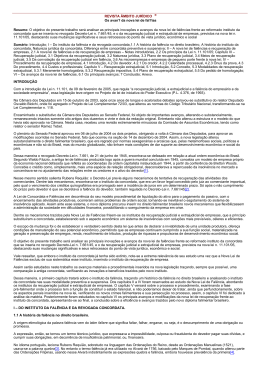 REVISTA &Acirc;MBITO JUR&Iacute;DICO &reg; Os avan? da nova lei de fal?ias