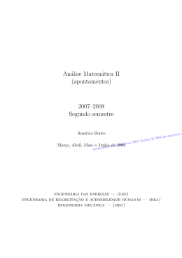 An&aacute;lise Matem&aacute;tica II (apontamentos) 2007&ndash;2008