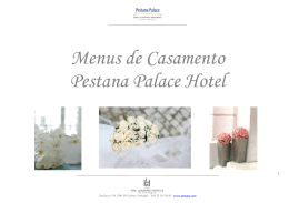 Menus de Casamento Pestana Palace Hotel