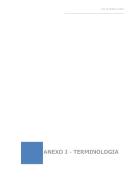 ANEXO I - TERMINOLOGIA