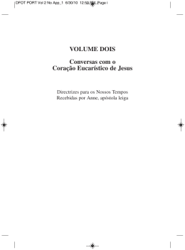 VOLUME DOIS Conversas com o Cora&ccedil;&atilde;o Eucar&iacute;stico de Jesus
