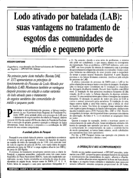 Lodo ativado por batelada LAB :