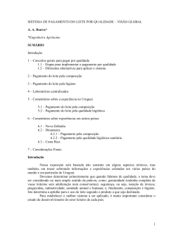 1 SISTEMA DE PAGAMENTO DO LEITE POR QUALIDADE