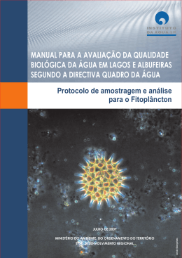 Protocolo de amostragem e análise para o Fitoplâncton