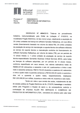 Homologa&ccedil;&atilde;o - Tribunal de Justi&ccedil;a do Estado de Goi&aacute;s