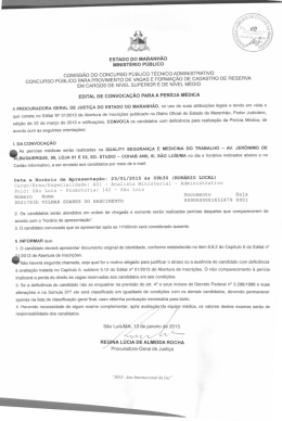 Edital de Convocação para 3ª Perícia Médica