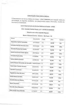 coNvocAÇÃo PARA PERÍCIA MÉDICA