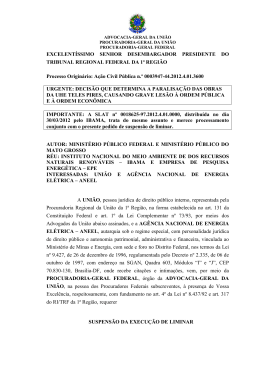 excelent&iacute;ssimo senhor doutor ministro presidente do egr&eacute;gio