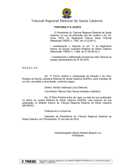 PORTARIA P N. 93/2015 O Presidente do Tribunal Regional
