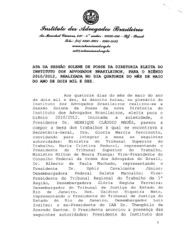 Acesse a &iacute;ntegra da ata - Instituto dos Advogados Brasileiros