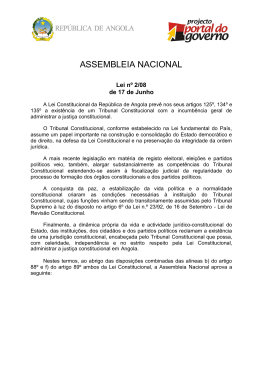 Lei Org&acirc;nica do Tribunal Constitucional