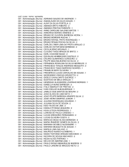 codcursonomesemestre 001Administração (Diurno)ADRIANO