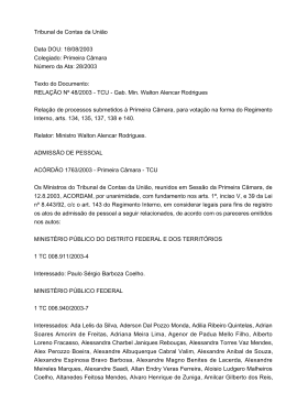 AC&Oacute;RD&Atilde;O 1763/2003 - Primeira C&acirc;mara