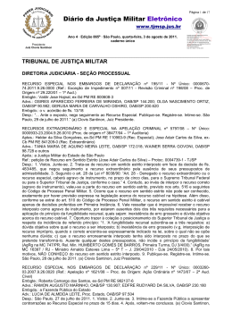 Diário da Justiça Militar Eletrônico