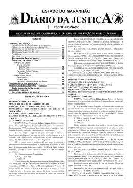di&aacute;rio da justi&ccedil;a - Portal do Poder Judici&aacute;rio do Estado do Maranh&atilde;o