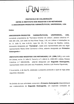 Protocolo Farmácia - Instituto dos Registos e Notariado