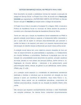 EST&Aacute;GIO EM SERVI&Ccedil;O SOCIAL NO PROJETO