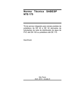 Norma T&eacute;cnica SABESP NTS 175