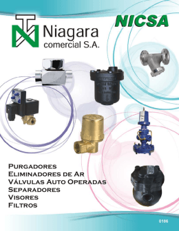 Purgadores Eliminadores de Ar V&aacute;lvulas Auto Operadas