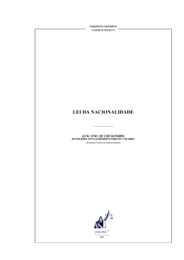 LEI DA NACIONALIDADE